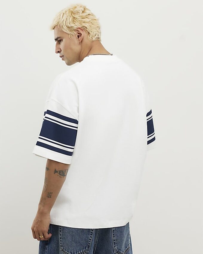 Vit oversized-passformad 72 T-shirt