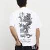 Vit oversized-passformad Japanese Snake T-shirt