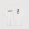 Vit oversized-passformad Japanese Snake T-shirt