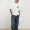 Vit oversized-passformad T-shirt med flagga