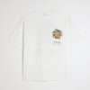 Vit oversized-passformad T-shirt med flagga