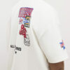 Vit oversized-passformad T-shirt med flera USA-märken