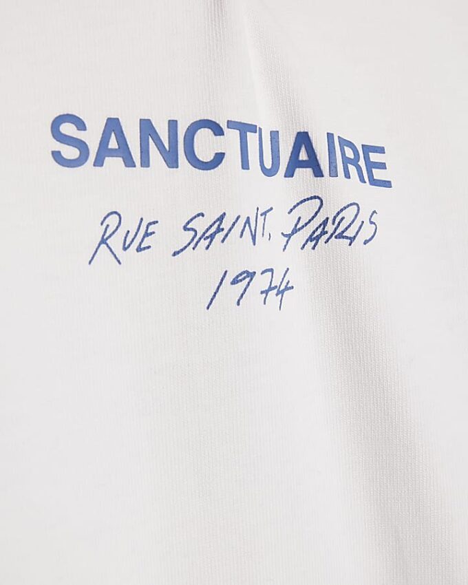 Vit oversized Sanctuaire-T-shirt
