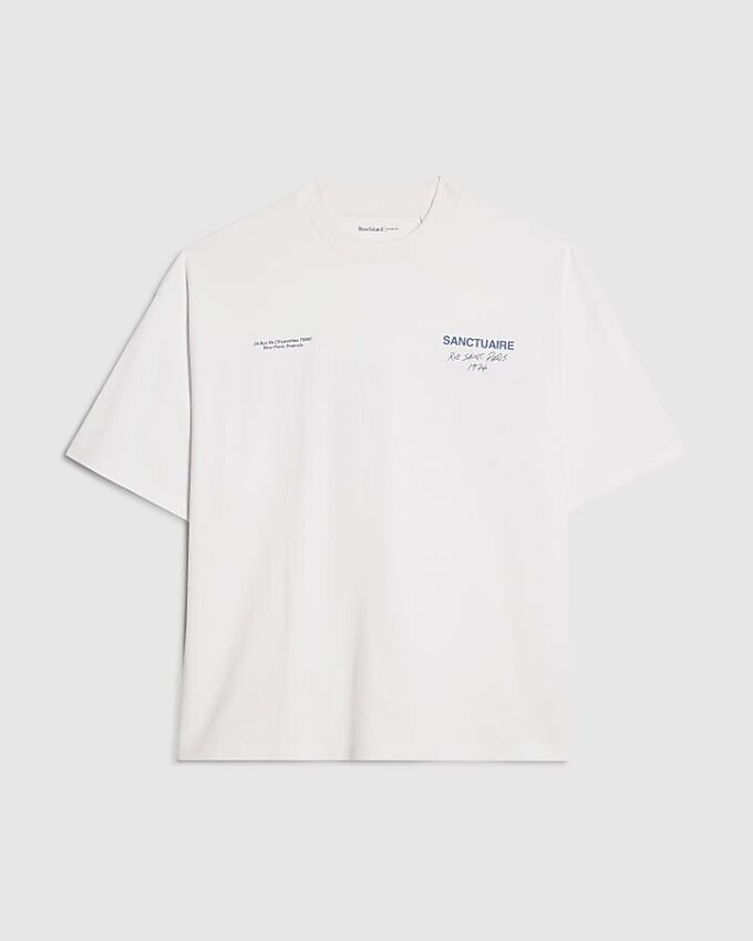 Vit oversized Sanctuaire-T-shirt