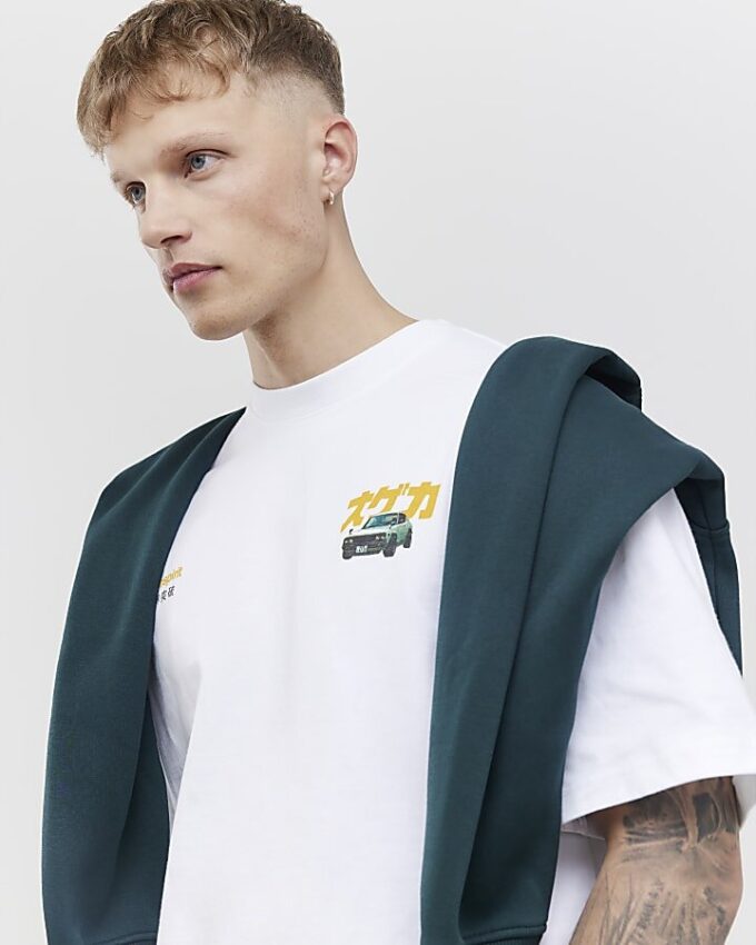 Vit oversized Tokyo Car T-shirt