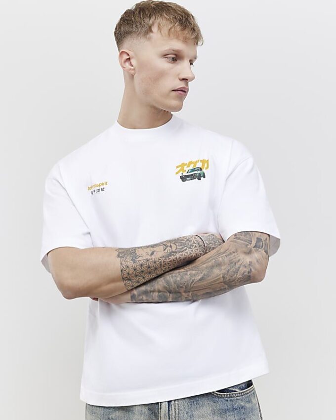 Vit oversized Tokyo Car T-shirt