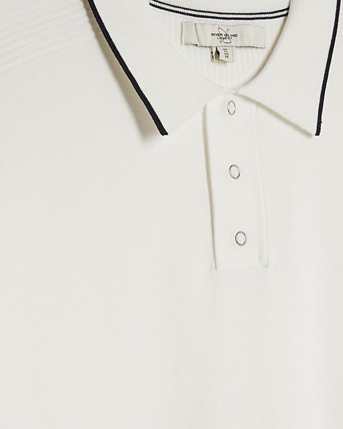 Vit slim fit-polotröja Vit slim fit-polotröja