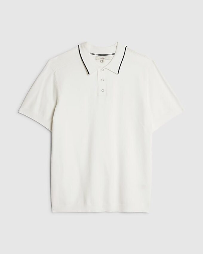 Vit slim fit-polotröja Vit slim fit-polotröja
