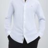 Vit slim fit-skjorta i tvättad stil