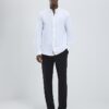 Vit slim fit-skjorta i tvättad stil