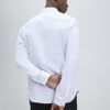 Vit slim fit-skjorta i tvättad stil