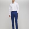Vit slim fit-skjorta med kontrastkant