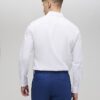 Vit slim fit-skjorta med kontrastkant
