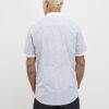 Vit slim fit-skjorta med rutmönster
