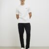 Vit slim fit-T-shirt med struktur från Ame Saint