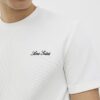 Vit slim fit-T-shirt med struktur från Ame Saint