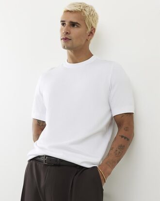 Vit stickad T-shirt