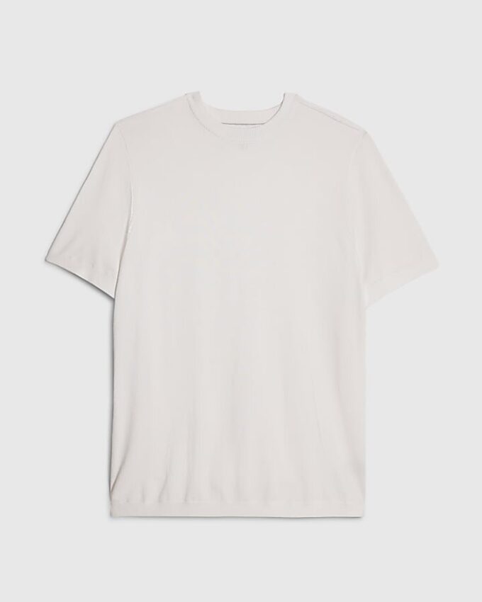 Vit stickad T-shirt