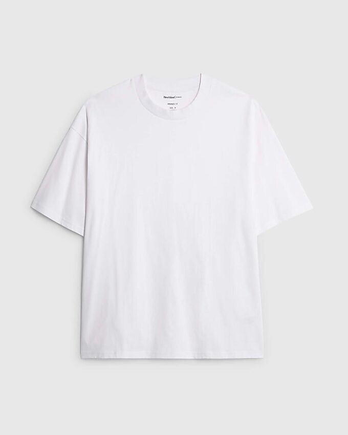 Vit T-shirt i oversized-modell Vit T-shirt i oversized-modell