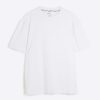 Vit T-shirt med broderi och normal passform Vit T-shirt med broderi och normal passform