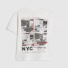 Vit T-shirt med hundmotiv för pojkar