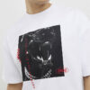 Vit T-shirt med hundtryck