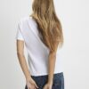 Vit T-shirt med leopardhjärta och Feel Good-folie