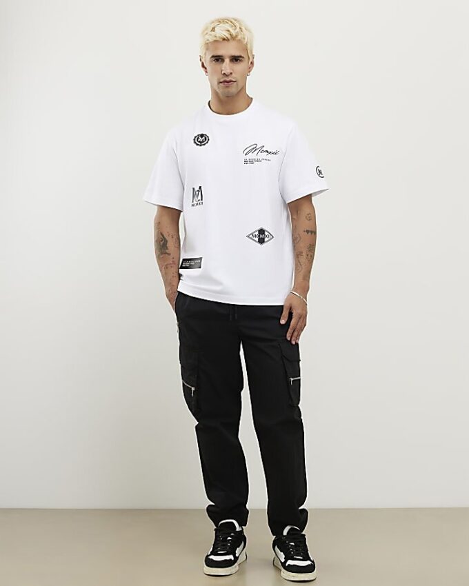 Vit T-shirt med normal passform och MCMXII-märken