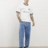 Vit T-shirt med normal passform och tippad krage Vit T-shirt med normal passform och tippad krage