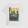 Vit Tokyo Car T-shirt för pojkar