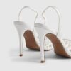 Vita perspex-klackar med slingback